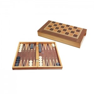 Masif Ceviz Kaplama Tavla Orta Boy