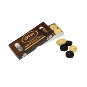 Ahşap Tavla Pulu Orta Boy ve Zarı