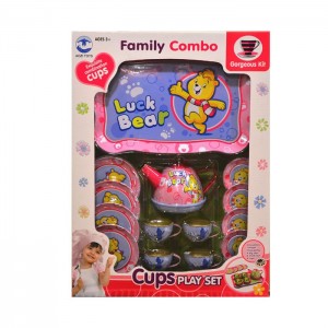 5268-2/3 METAL TEPSİLİ ÇAY SET