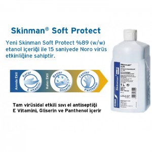Ecolab Skinman Soft Protect Antiseptik El ve Cilt Dezenfektanı 1 LT