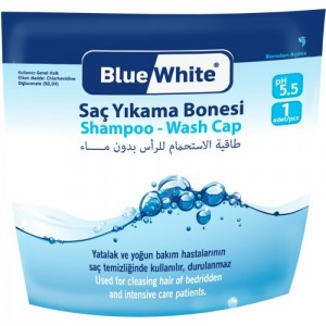 Blue White Hijyenik Saç Yıkama Bonesi