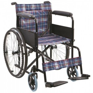 Golfi 2 Eko G100 Ekonomik Tekerlekli Sandalye Ekose Kumaş