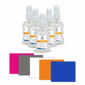 Gözlük Temizleme Solüsyonu 5 Adet + 5 Adet Mikrofiber Bez